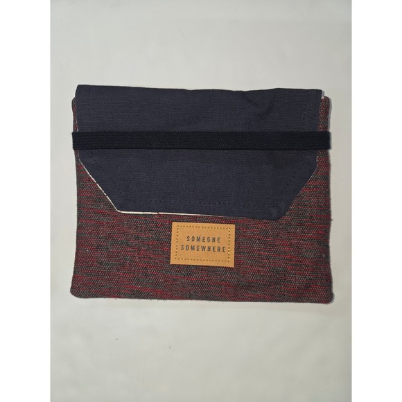 Someone Somewhere Handbags - Someone Somewhere Delta Artisan Woven‎ Travel Pouch Navy Burgundy 8x6